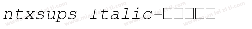 ntxsups Italic字体转换